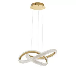 LUCES AMECA LE42816  pendant LED lamp 41,5W gold + white acrylic