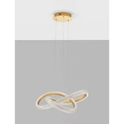 LUCES AMECA LE42816  pendant LED lamp 41,5W gold + white acrylic