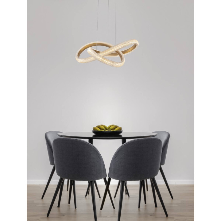 LUCES AMECA LE42816  pendant LED lamp 41,5W gold + white acrylic