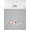 LUCES AMECA LE42817 hanging lamp LED 42W gold with acrylic decorations