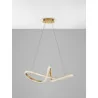 LUCES AMECA LE42817 hanging lamp LED 42W gold with acrylic decorations