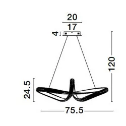 LUCES AMECA LE42817 lampa wisząca LED 42W