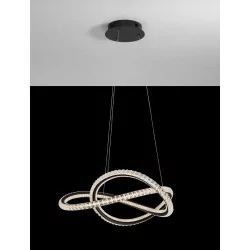 LUCES TEPIC LE42820 black elegant pendant LED lamp 56W silicon