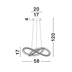 LUCES TEPIC LE42820 lampa wisząca LED 56W czarna