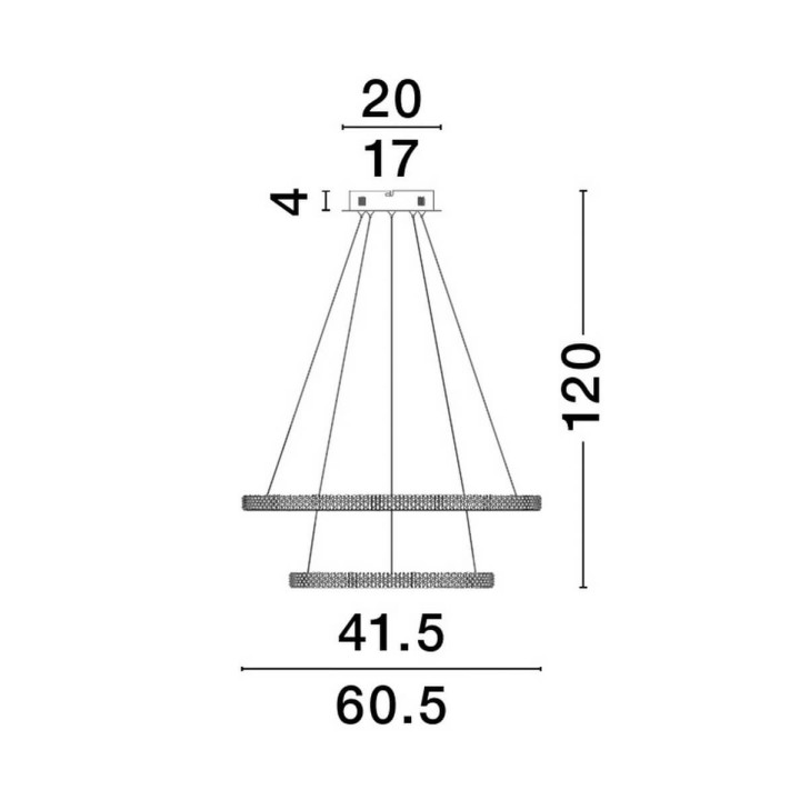LUCES TEPIC LE42821 lampa wisząca ring LED 54W