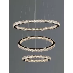 LUCES TEPIC LE42822 pendant lamp round 3 circles black LED 69W