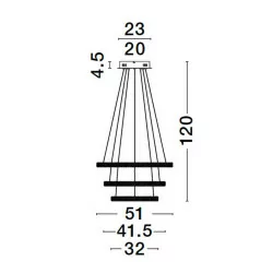 LUCES TEPIC LE42822 duża lampa wisząca LED 69W