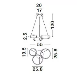 LUCES GARCIA LE42826, LE42827 lampa wisząca LED 28W