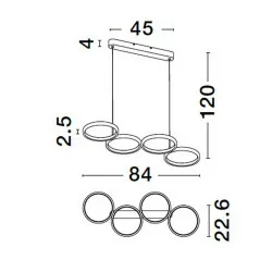 LUCES GARCIA LE42828, LE42829 lampa wisząca LED 41W