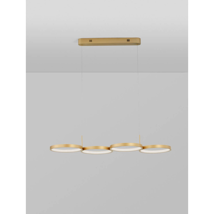 LUCES GARCIA LE42828/9 pendant LED lamp 41W gold black elegant style