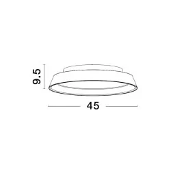 LUCES CHALCO LE42830/1 plafon LED 30W czarny, biały