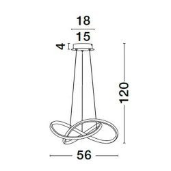 LUCES CHIAPAS LE42835 lampa wisząca LED 28W