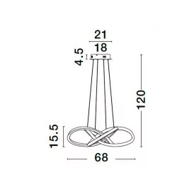 LUCES CHIAPAS LE42834 lampa wisząca LED 54W