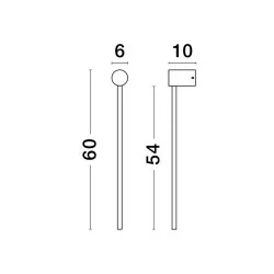 LUCES TECOMAN LE42849 kinkiet biały LED 60cm