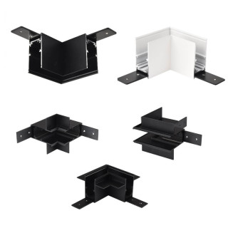 OXYLED MULTILINE corner connector for LV magnetic track white, black