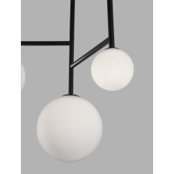 LUCES LE42884 URUAPAN black ceiling lamp 3xG9 white balls