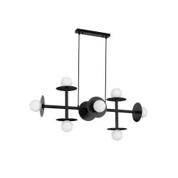 LUCES LE42885 URUAPAN pendant lamp black, gold + 8 opal balls