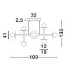 LUCES LE42885 URUAPAN czarna, złota wisząca 8xG9