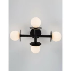 LUCES LE42887/92 URUAPAN gold, black ceiling plafond + white balls