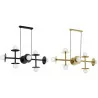 LUCES LE42885 URUAPAN pendant lamp black, gold + 8 opal balls