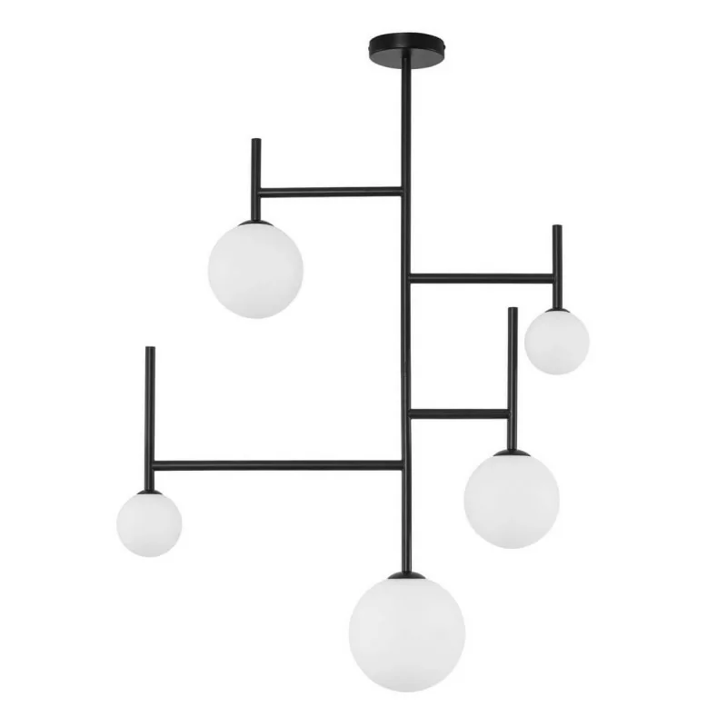 LUCES LE42883 URUAPAN black ceiling lamp 5xG9 white glass