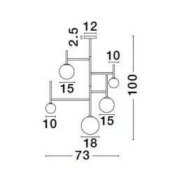 LUCES LE42883 URUAPAN czarna sufitowa 5xG9