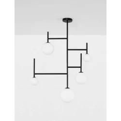 LUCES LE42883 URUAPAN black ceiling lamp 5xG9 white glass