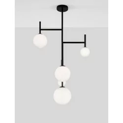 LUCES LE42883 URUAPAN black ceiling lamp 5xG9 white glass