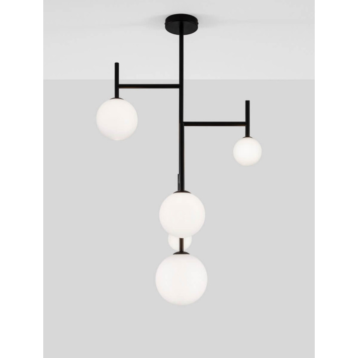 LUCES LE42883 URUAPAN black ceiling lamp 5xG9 white glass