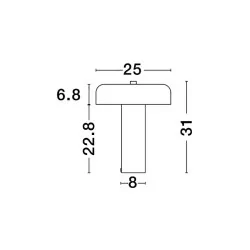 LUCES MORELIA LE42880 lampa biurkowa czarno-złota LED