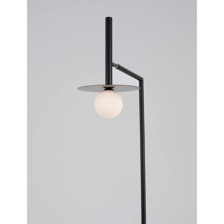 LUCES MORELOS LE42889 czarna lampa podłogowa 165cm kula 1xG9