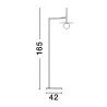 LUCES MORELOS LE42889 black floor lamp 165cm ball 1xG9