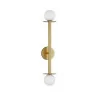 LUCES MORELOS LE42893, LE42894 gold, black wall lamp 2 balls