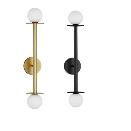 LUCES MORELOS LE42893, LE42894 gold, black wall lamp 2 balls