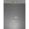 LUCES NAYARIT LE42900 gold pendant lamp 3xG9 vintage style