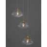 LUCES NAYARIT LE42900 gold pendant lamp 3xG9 vintage style