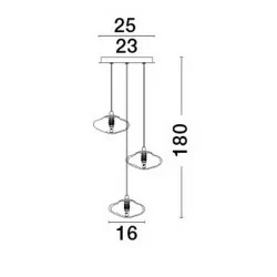 LUCES NAYARIT LE42900 lampa wisząca złota 3xG9