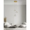 LUCES NAYARIT LE42900 gold pendant lamp 3xG9 vintage style