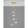 LUCES NAYARIT LE42901 gold pendant lamp 5xG9 vintage style