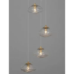 LUCES NAYARIT LE42901 gold pendant lamp 5xG9 vintage style