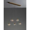 LUCES NAYARIT LE42902 gold pendant lamp vintage style, thick glass