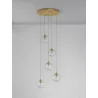 LUCES CABRAL LE42903 gold pendant lamp 5xG9 vintage style