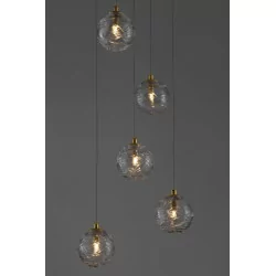 LUCES CABRAL LE42903 lampa wisząca złota 5xG9