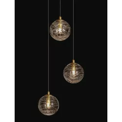 LUCES CABRAL LE42904 lampa wisząca złota 3xG9