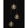 LUCES CABRAL LE42904 gold pendant lamp 3xG9 vintage and retro style