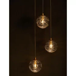 LUCES CABRAL LE42904 lampa wisząca złota 3xG9