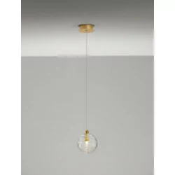 LUCES CABRAL LE42906 gold pendant lamp small ball 12cm glass