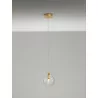 LUCES CABRAL LE42906 gold pendant lamp small ball 12cm glass