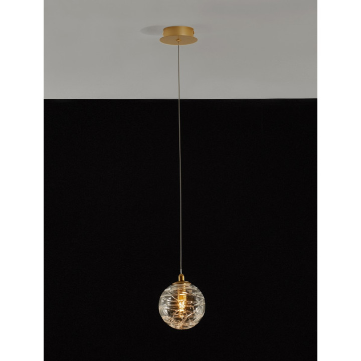 LUCES CABRAL LE42906 złota wisząca kula 12cm