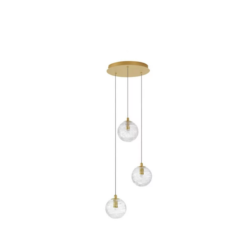 LUCES CABRAL LE42904 lampa wisząca złota 3xG9